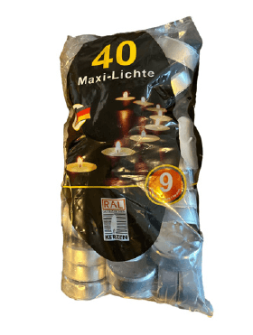 Waxinelichten Maxi 10 uur / Zak van 40 stuks 2