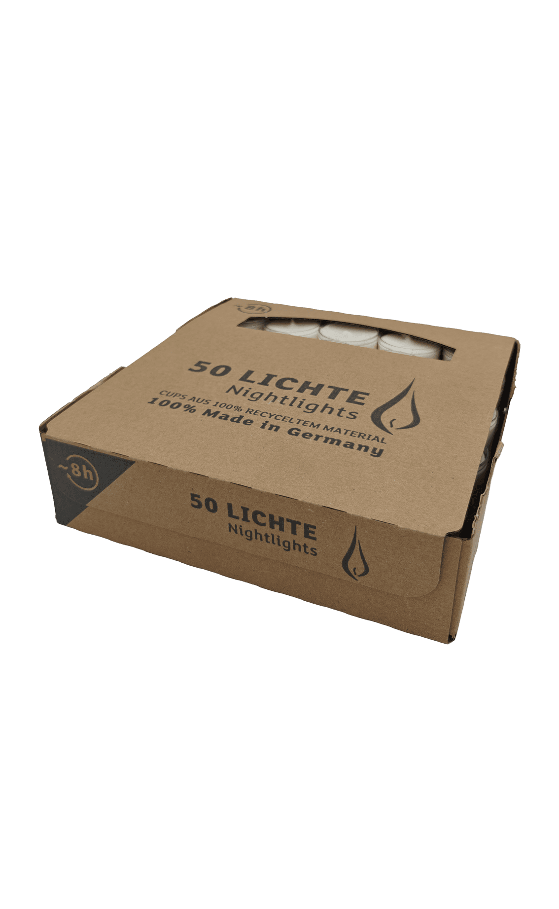 Waxinelichten in plastic houder 8 uur 50 stuks 3