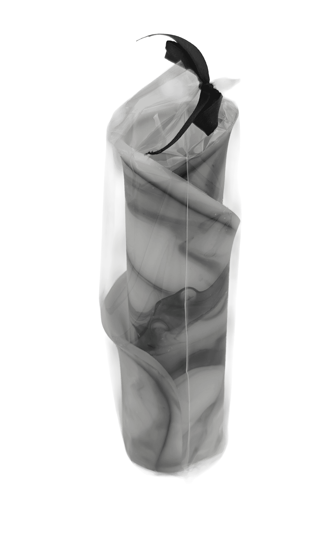 Servet designkaars 65x200 mm / Grijs, Zwart & Wit 2