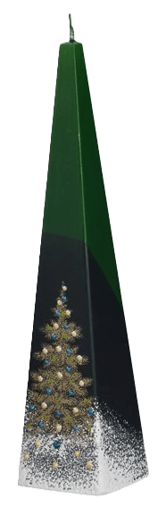 Handgemaakte piramidekaars groot Kerstboom groen 60x250 2