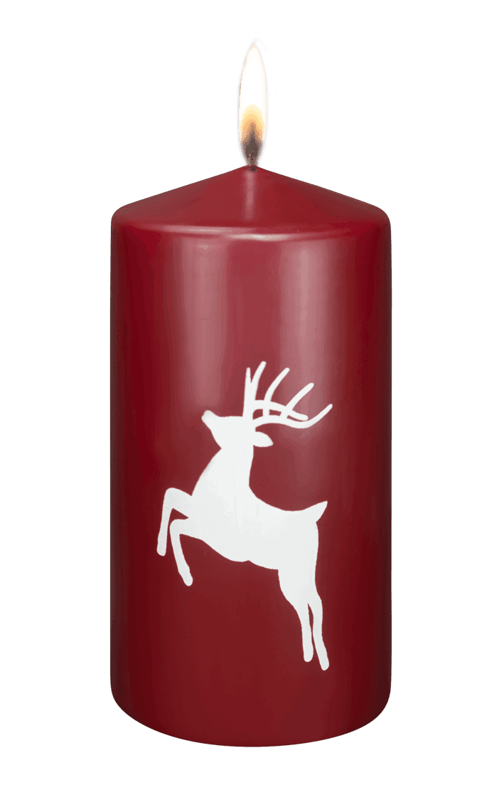 Stompkaars Hert 78x150 mm / Wit / Bordeaux 2