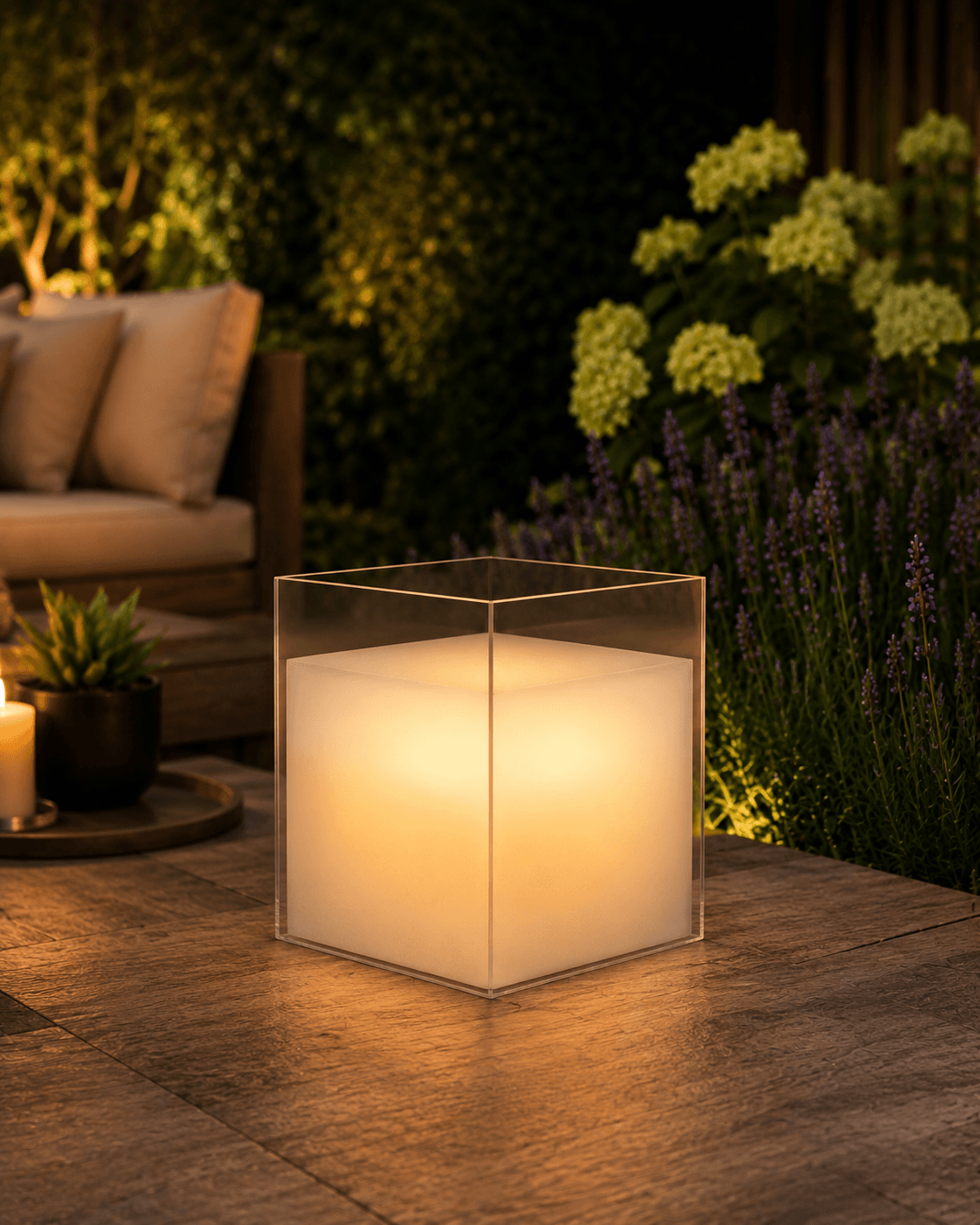 Luxe buitenkaars in glas 180x250 mm