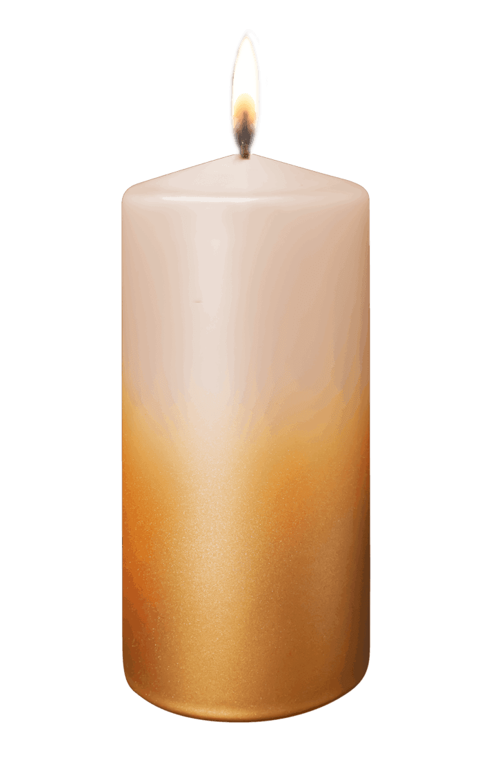 Stompkaars Golden Shine 68x150 mm / Zalm / Goud 2