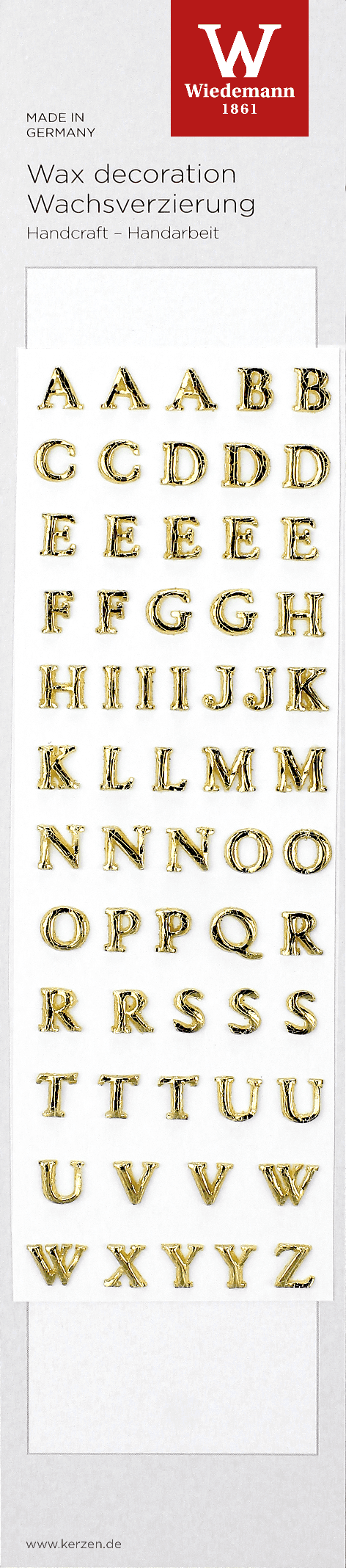 Versierornamenten letters 61 stuks  60x300 mm / Goud