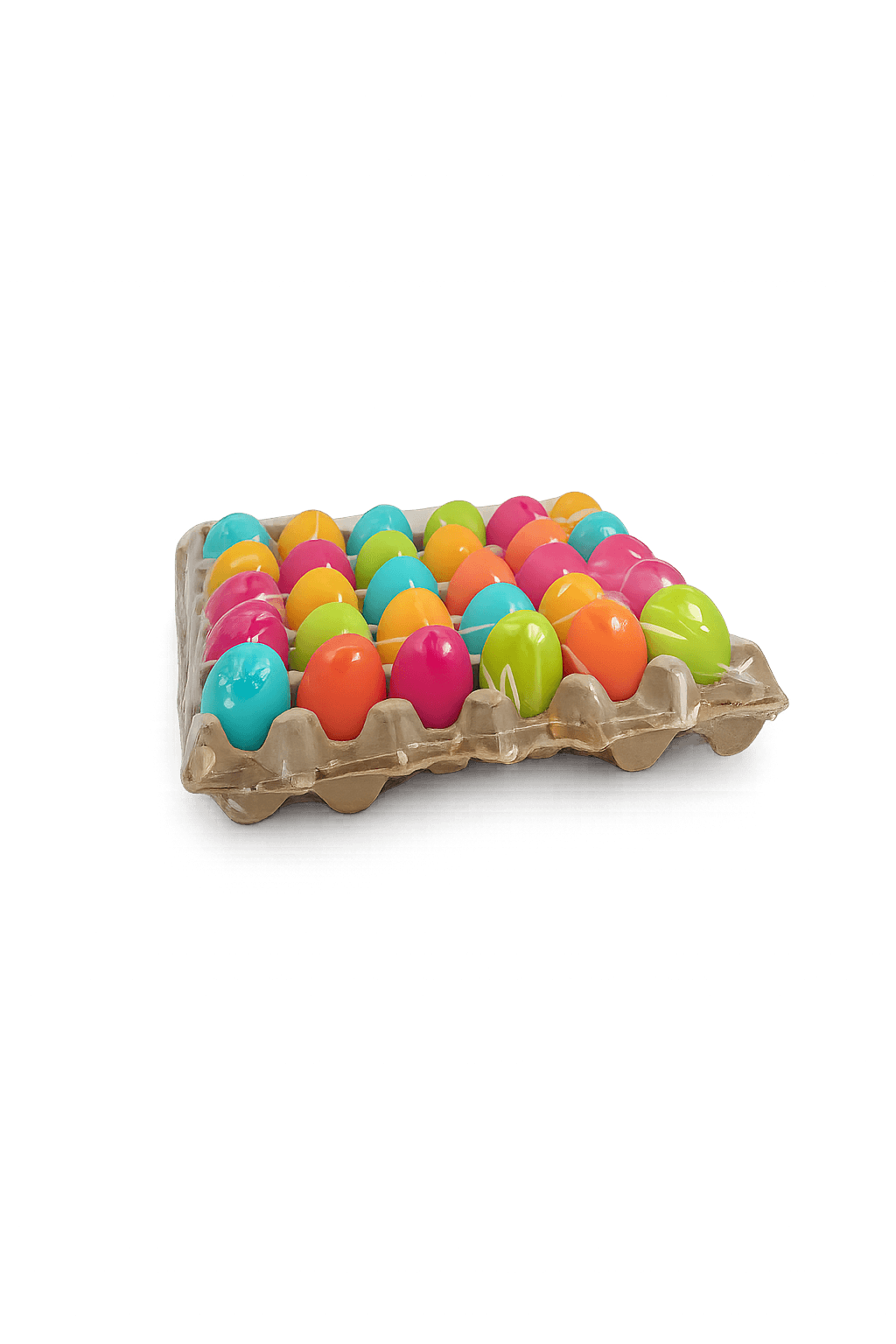 Tray met 30 stuks veelkleurige paaseieren 3