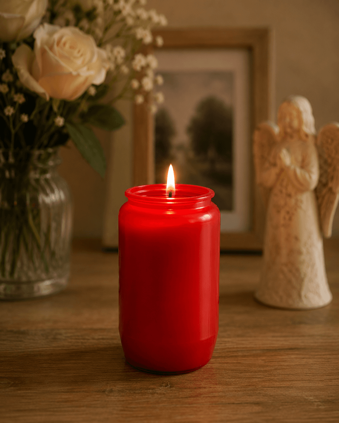 Herdenkingskaars NR3 55x95 mm / Rood