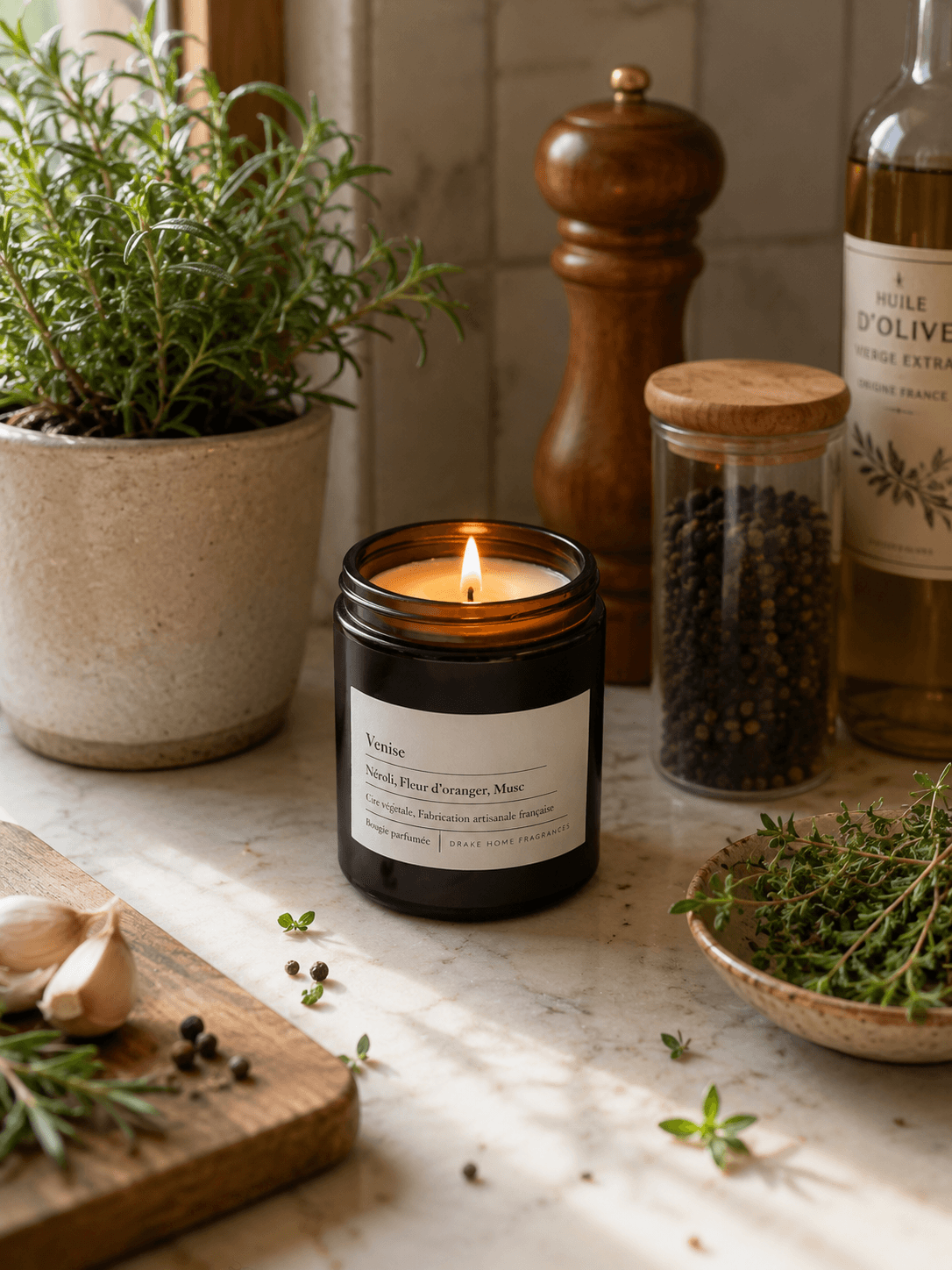 Apothekers geurkaars 'Venise' Neróli Fleur d'oranger en Musc