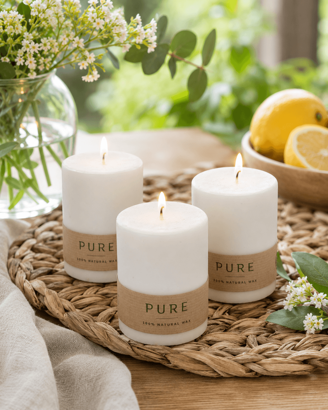 Stompkaars Puur Natuurlijke Wax 60x90 mm