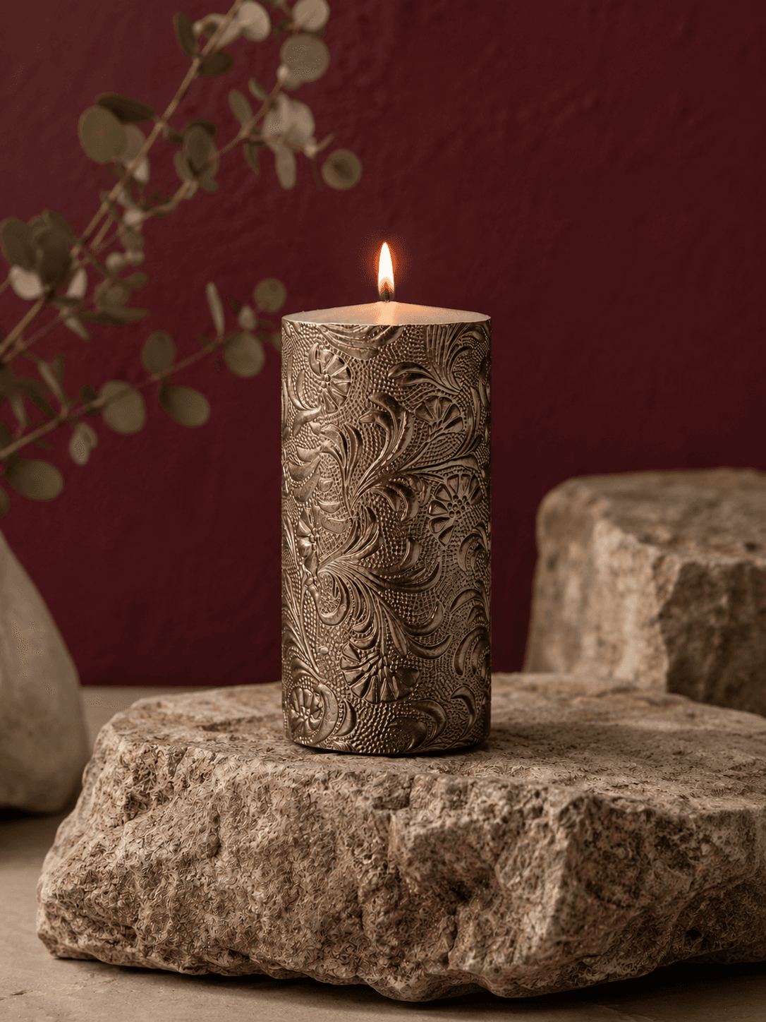 Stompkaars Flowers 70x130 mm / Roségoud