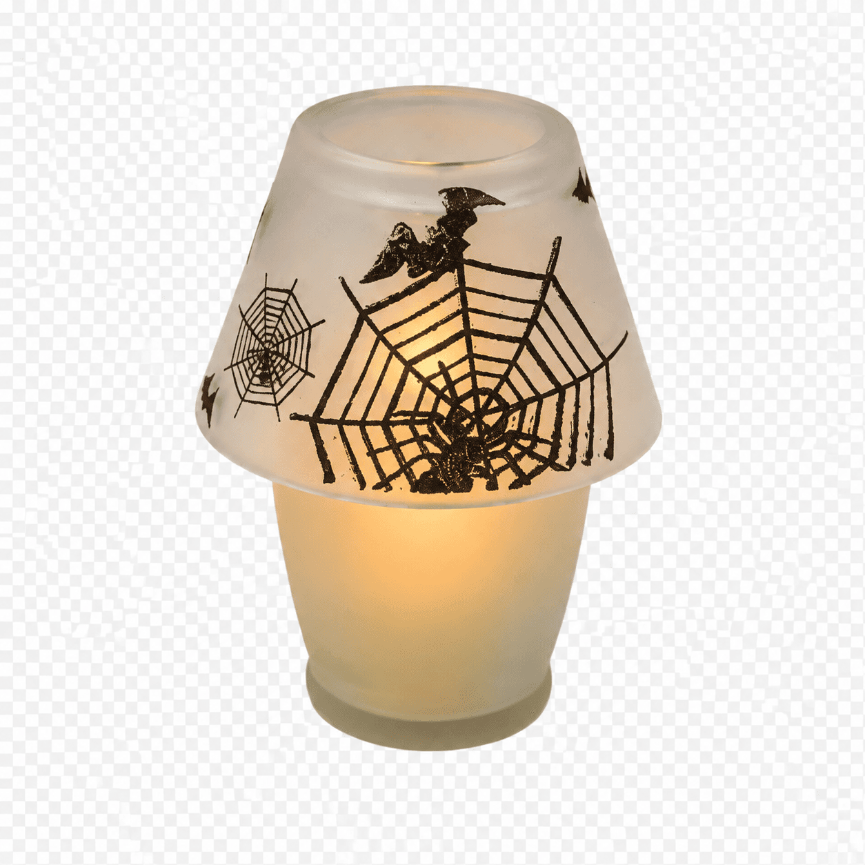 Halloween lampkaars met frosted glazen kap  Ø 100 × 125 mm 2