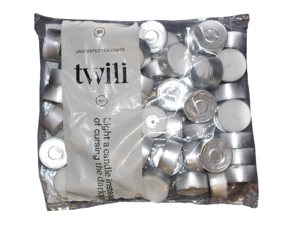 Zak waxinelichten / 50 stuks / 8 uur