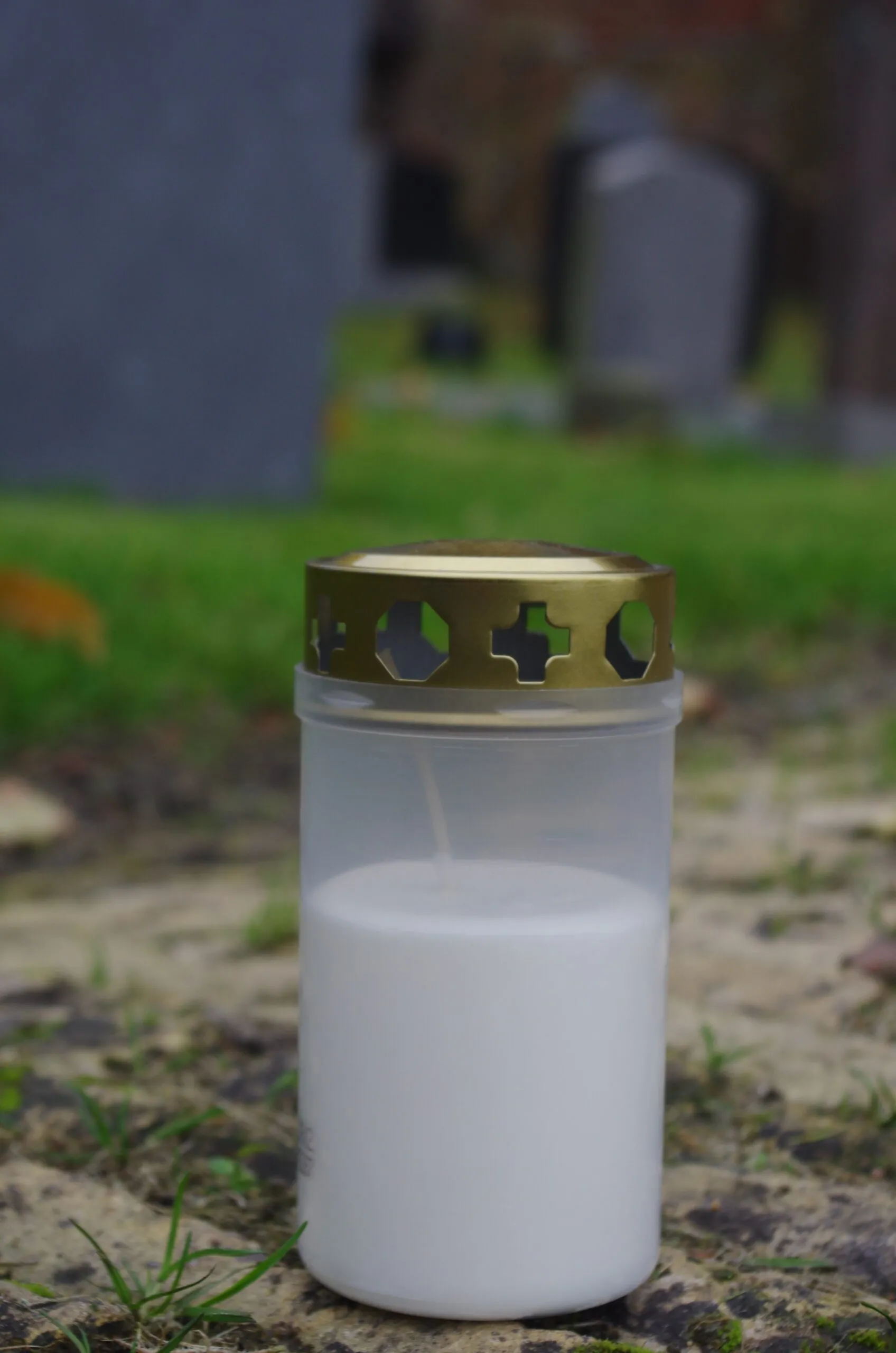 Grafkaars met deksel 60x120 mm / Wit - Afbeelding 2