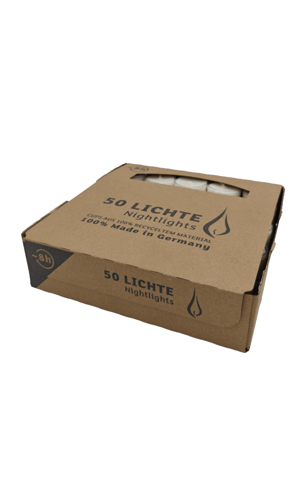 Waxinelichten in plastic houder 8 uur 50 stuks