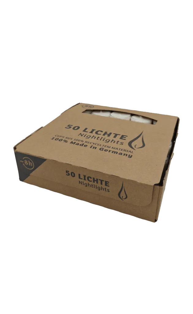 Waxinelichten in plastic houder 8 uur 50 stuks