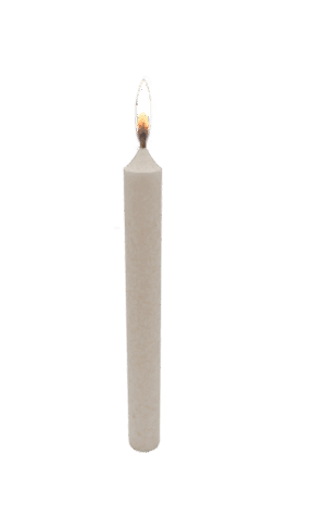 Stearin Dinerkaars Wit 12 stuks 23x200