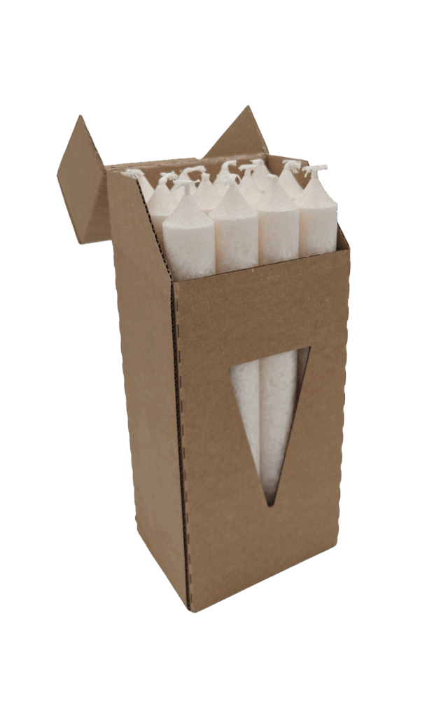 Stearin Dinerkaars Wit 12 stuks 23x200