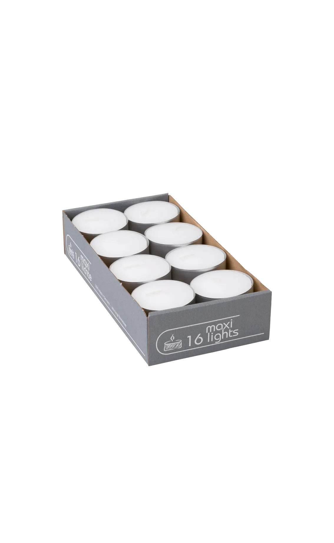 Waxinelichten Maxi in aluminium houder 10 uur 16 stuks - Afbeelding 2