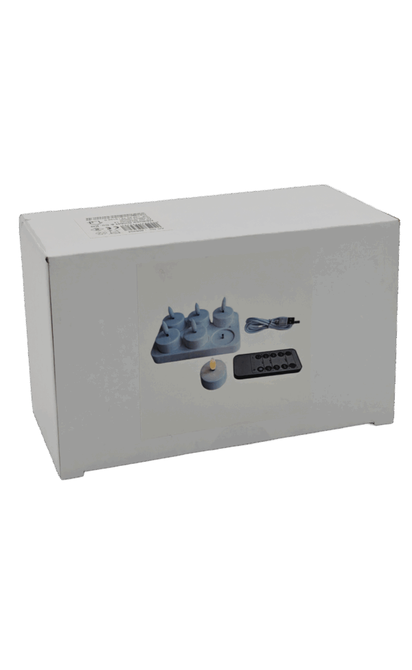 LED Waxinelichten 6 stuks met oplaadstation en afstandbediening - Afbeelding 2