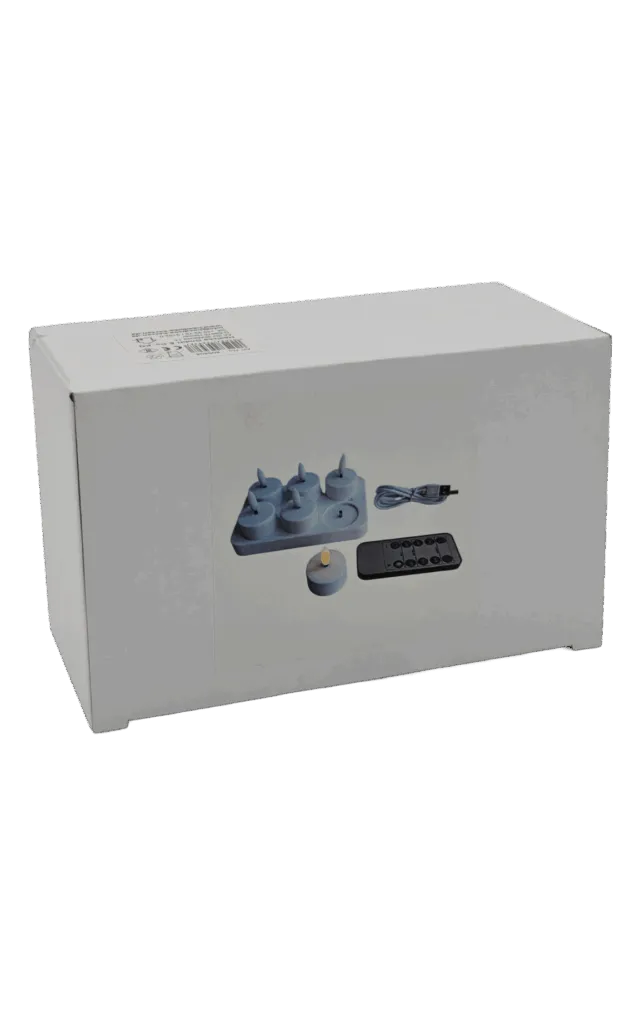 LED Waxinelichten 6 stuks met oplaadstation en afstandbediening