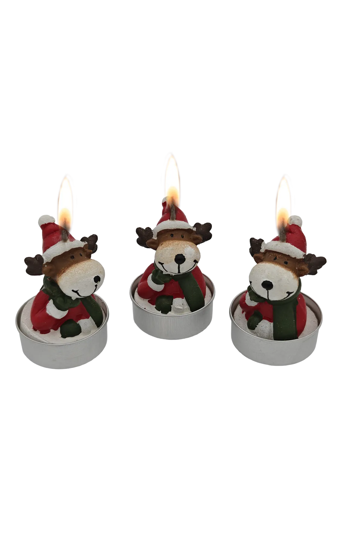 Waxinelicht Rendier 3 stuks