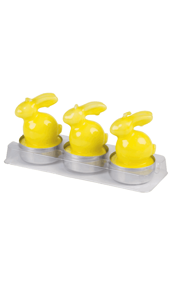 Waxinelicht Paashaas 3 stuks