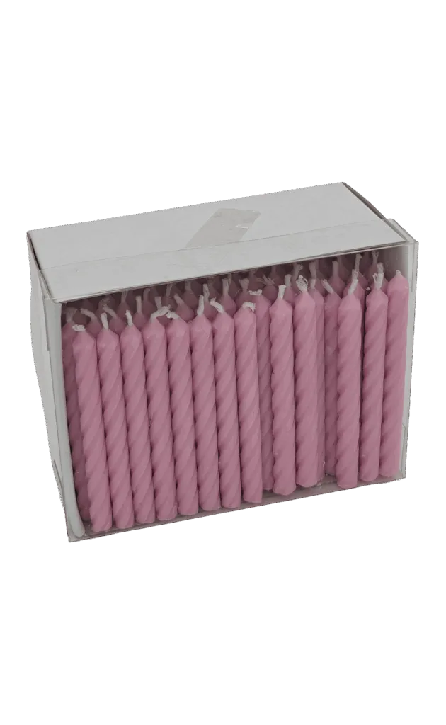 Roze verjaardagskaarsjes 120 stuks