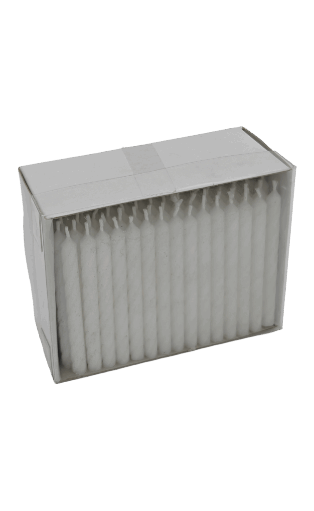 Witte verjaardagskaarsjes 120 stuks
