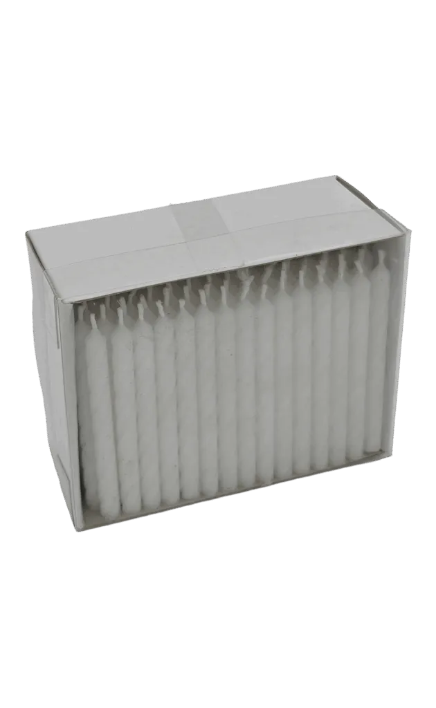 Witte verjaardagskaarsjes 120 stuks