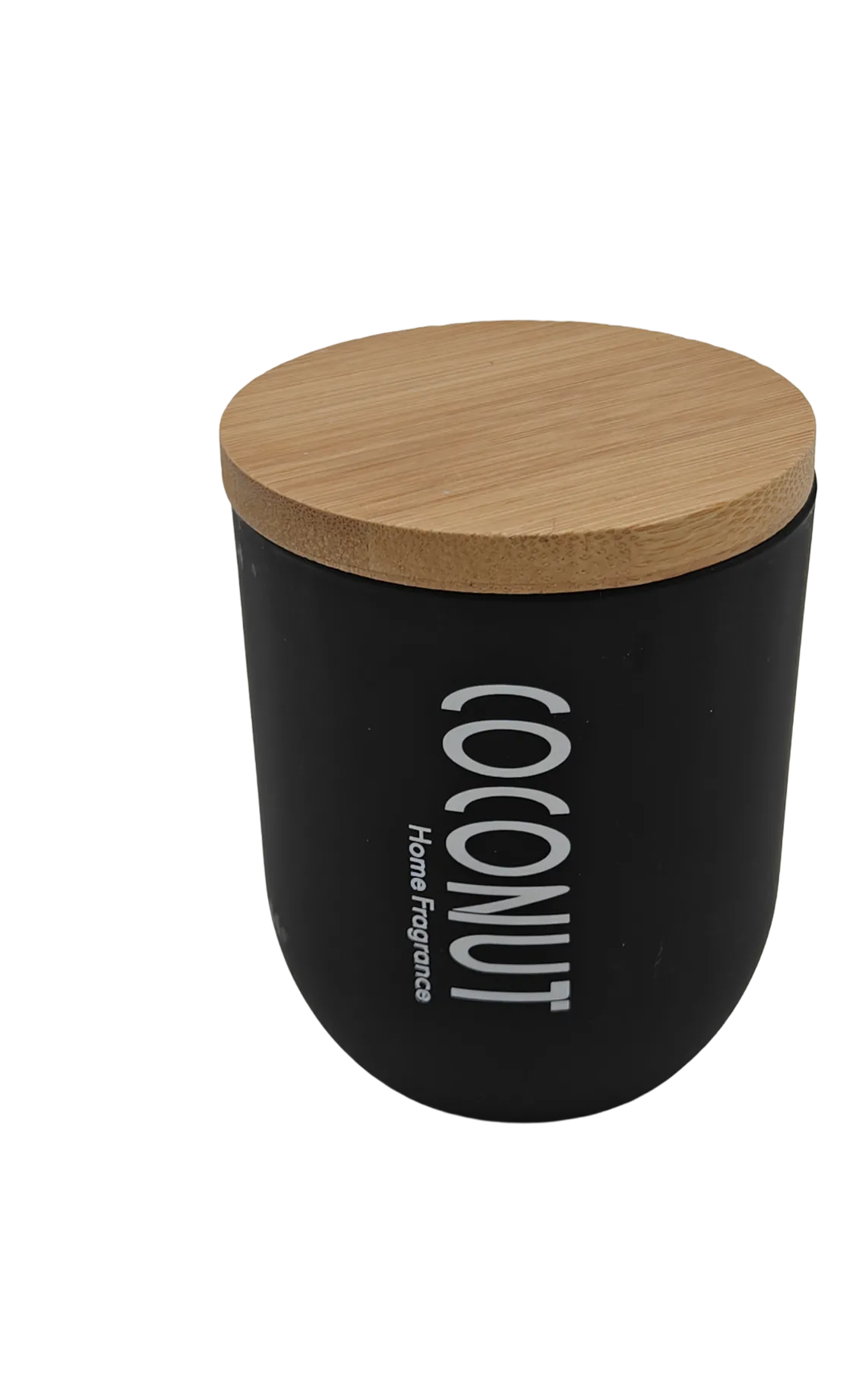 Kokosnoot geurkaars met houten deksel en houten lont 70x80 mm / Zwart-wit - Afbeelding 2