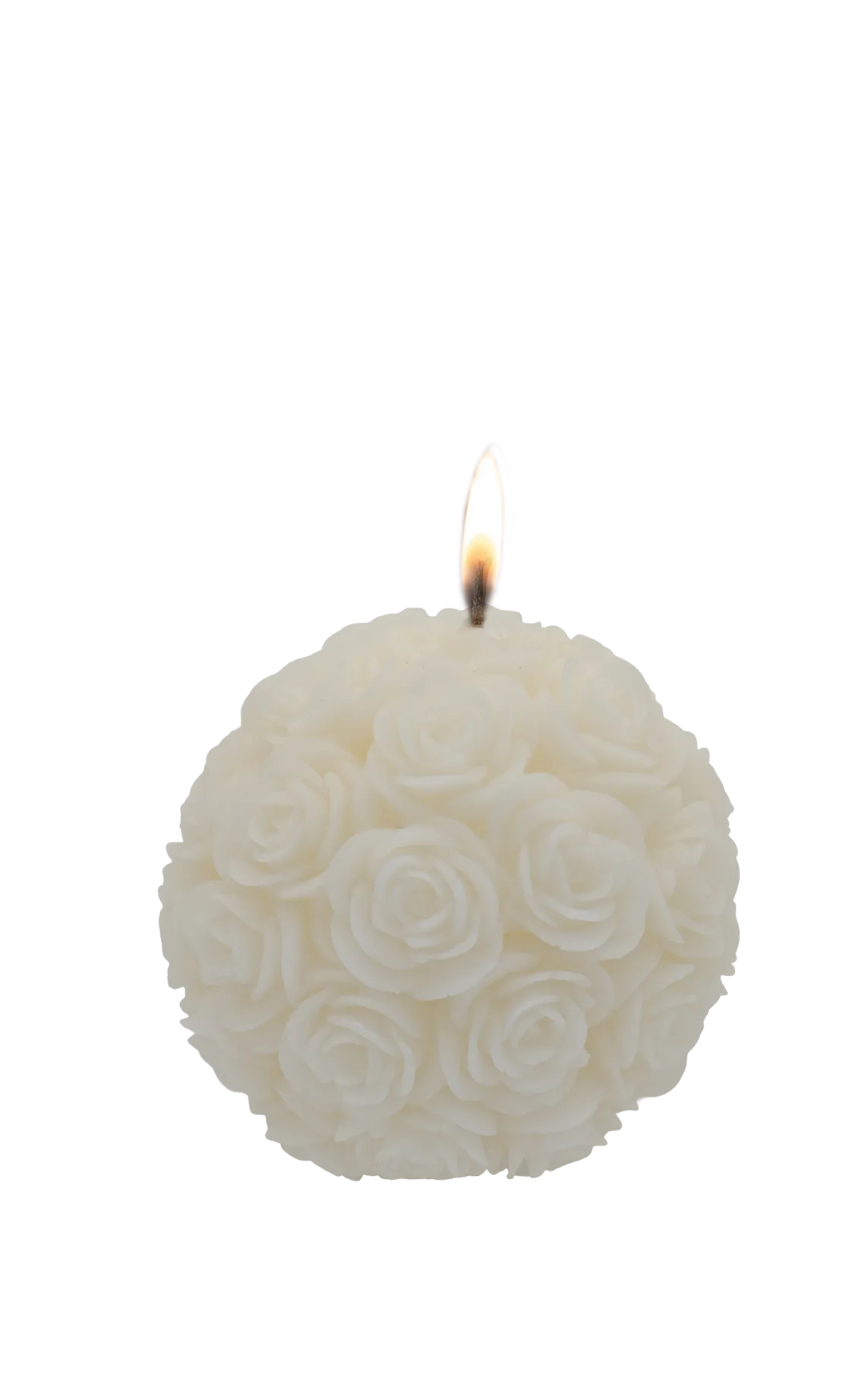 Rozenkogel trouwkaars groot ø150 mm