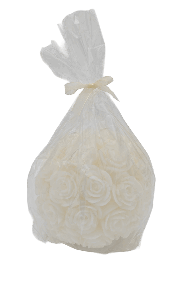 Rozenkogel trouwkaars groot ø150 mm