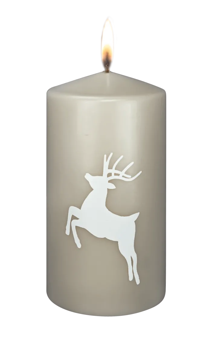 Stompkaars Hert 78x150 mm / Mud / Wit