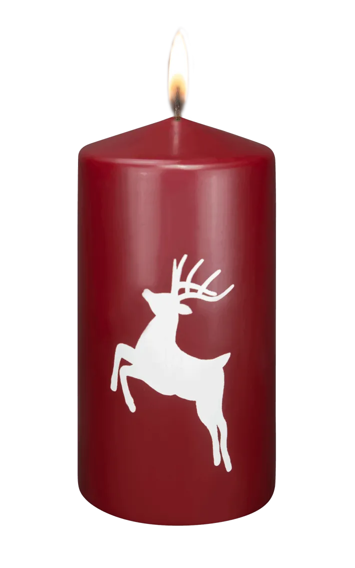 Stompkaars Hert 78x150 mm / Wit / Bordeaux
