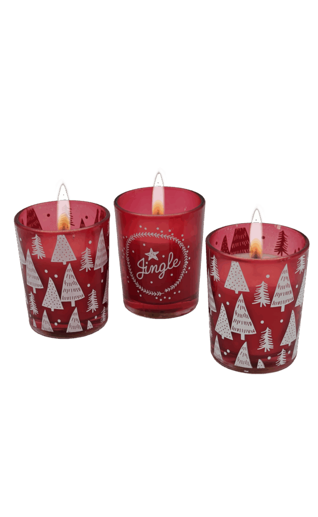 Eco Kerstkaarsjes met subtiele geur in cadeauverpakking 3 stuks