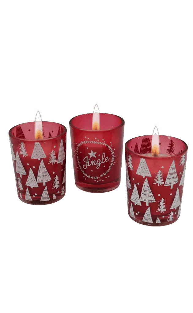 Eco Kerstkaarsjes met subtiele geur in cadeauverpakking 3 stuks