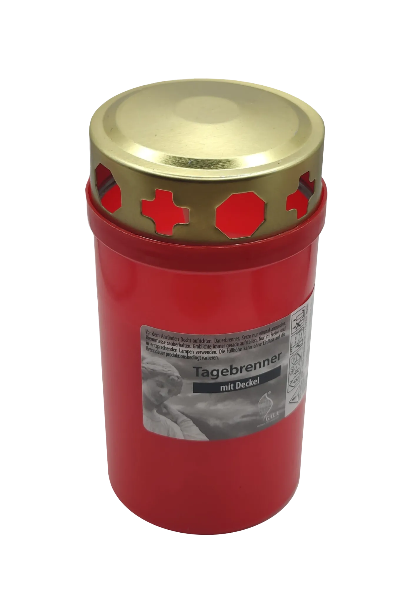 Grafkaars met deksel 60x120 mm / Rood