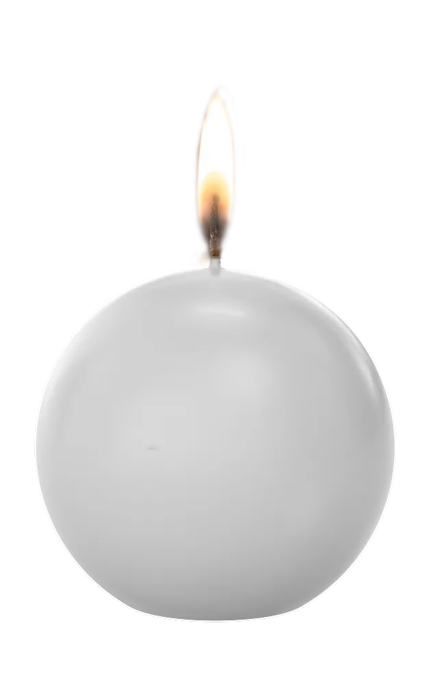 Kogelkaars gelakt ø80 mm / Ivoor
