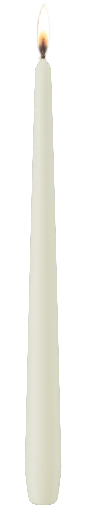 Dinerkaars Spits 25x300 mm / 12 stuks / Ivoor