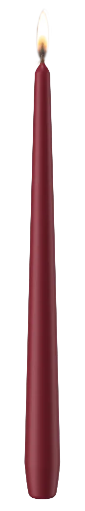 Dinerkaars Spits 25x300 mm / 12 stuks / Bordeaux