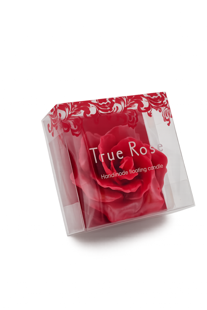 Drijvende kaars in roosvorm 12 cm doorsnede