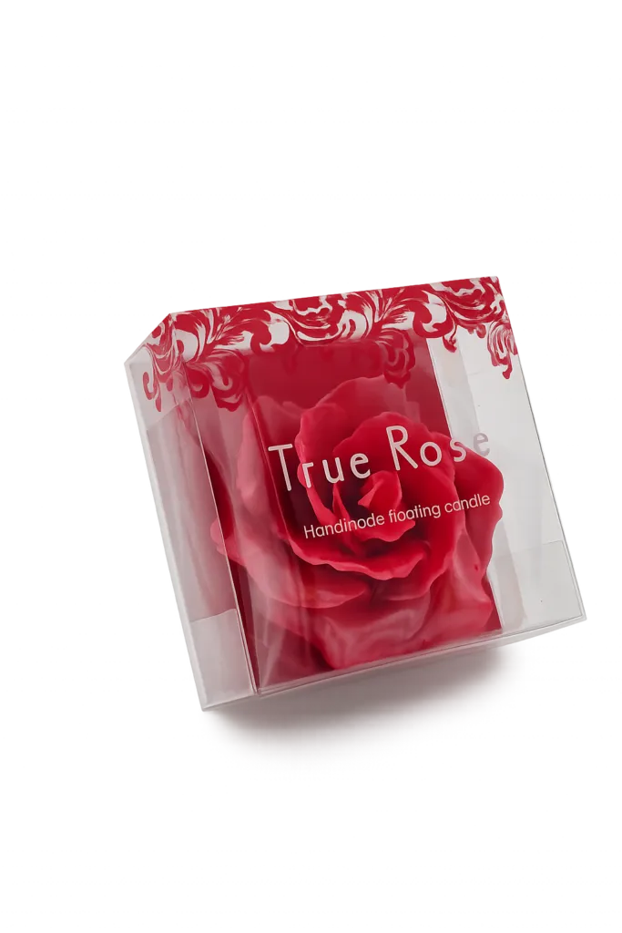 Drijvende kaars in roosvorm 12 cm doorsnede