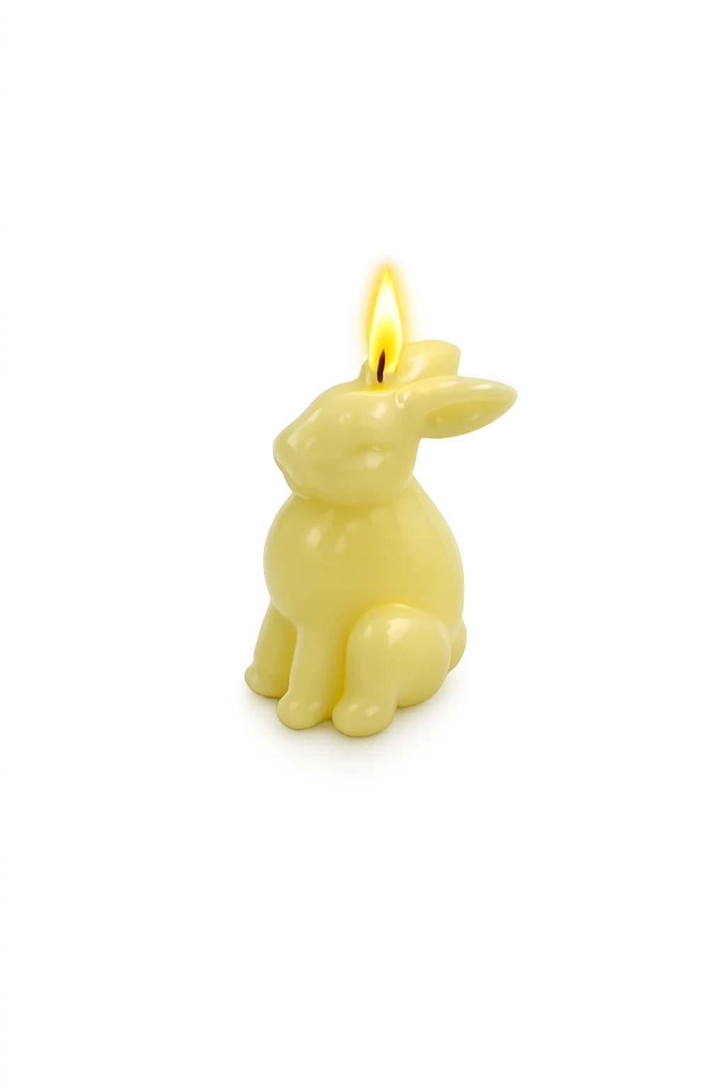 Paashaas kaars geel 12 cm