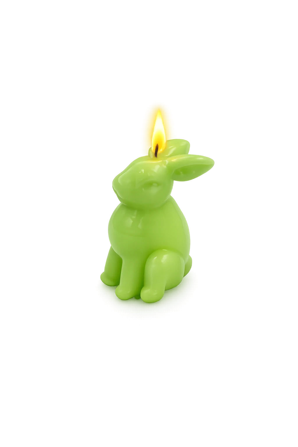 Paashaas kaars groen 12 cm - Afbeelding 3