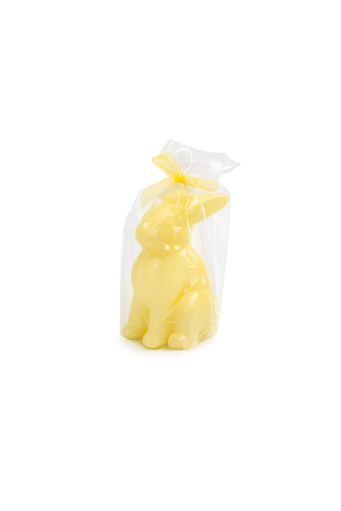 Paashaas kaars geel 12 cm